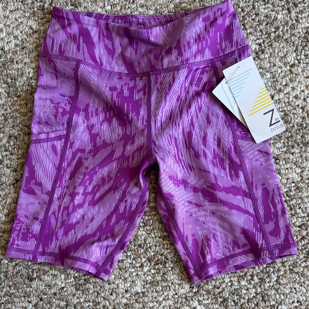 Zella girls Vibrant Purple Biker Shorts brand new from Nordstrom
